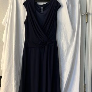 Women’s bodice cross over navy dress